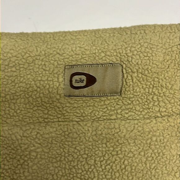 Nike Reversible Olive Tan Two Fabric Mock Neck Two Way Full Zip Up Vest- Small - Picture 14 of 14